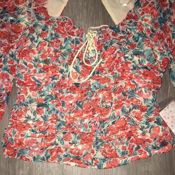 Free people mabel printed blouse